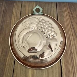 Vintage Copper Mold Wall Hanging Fruit Cottagecore Farmhouse Kitchen Wall Decor
